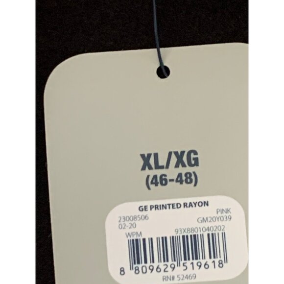 George Hawaiian Aloha Shirt Tropical Flowers and Toucans Pink XL - Picture 3 of 9